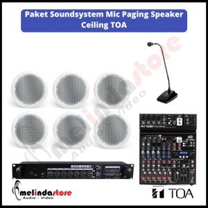 Paket Sound System Microphone Paging Speaker Ceiling TOA ZS-658R | 6 Speaker